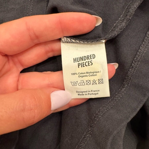 NWOT Hundred Pieces “Mother Nature Loves You” Oversized Grey Tee Shirt Girl’s - Picture 5 of 5